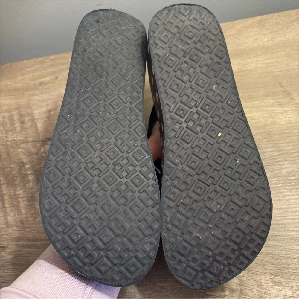 Tory Burch Navy Blue Fresh Blueberry Wild Pansy Flip Flops